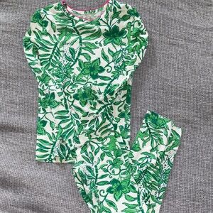 Green jungle Print Kids Pajamas